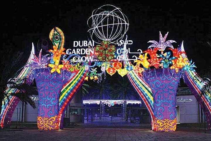 Step into a dazzling world of illuminated art and creativity where striking designs and interactive exhibits transport travelers through the wonders of nature and technology in Dubai's Glow Garden.